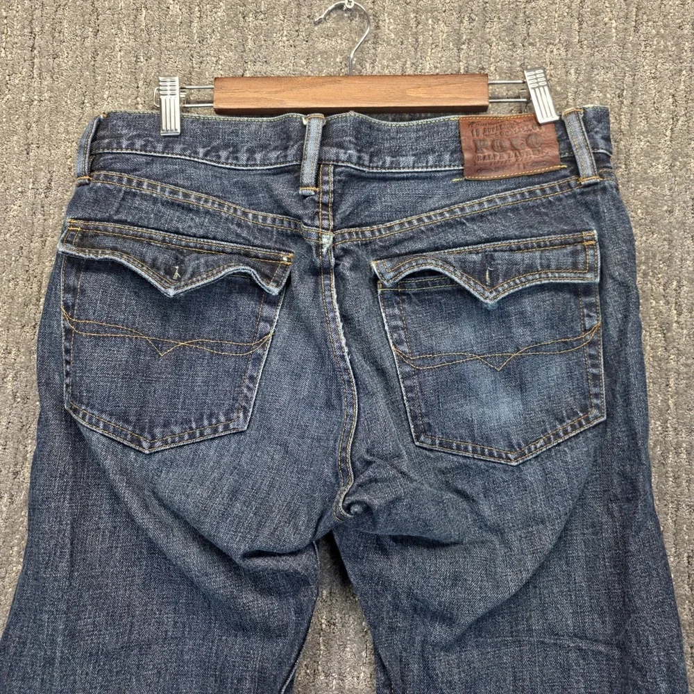 Polo Ralph Lauren Rockland 320 Jeans Men 34x34 Button Fly Distressed Flap Pocket